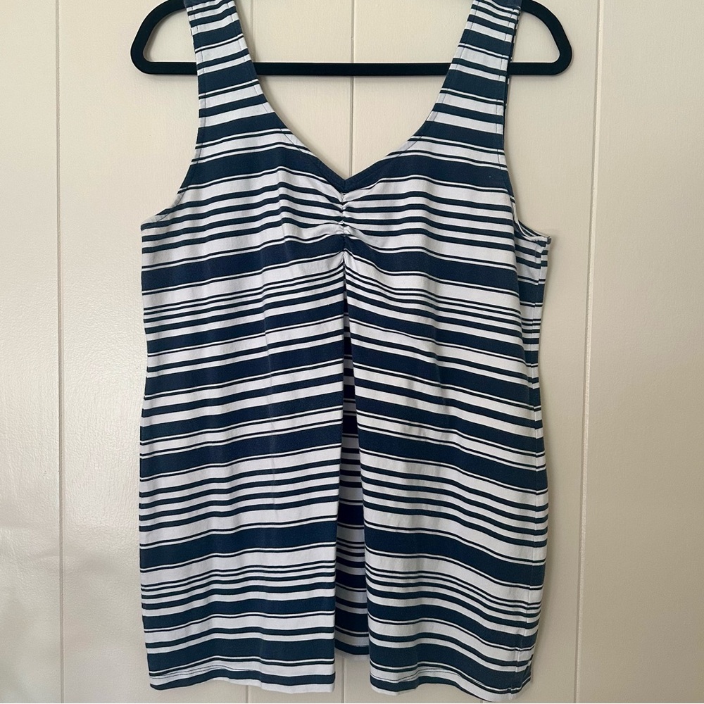 Navy and white striped TORRID- FOXY tank top